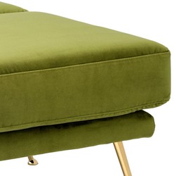 Casa Padrino luxury bench green / brass 125 x 58 x H. 45 cm - Luxury Furniture