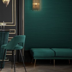 Casa Padrino panca in velluto di lusso verde scuro / ottone 125 x 58 x H. 45 cm - Panca Imbottita in Velluto - Mobili di Lusso