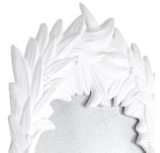 Casa Padrino Luxus Spiegel Weiß / Antikes Spiegelglas 82 x 5 x H. 130 cm - Wandspiegel im Kolonialstil - Luxus Kollektion