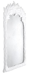 Casa Padrino specchio di lusso bianco / vetro specchio antico 82 x 5 x H. 130 cm - Specchio da Parete nello Stile Coloniale - Collezione di Lusso