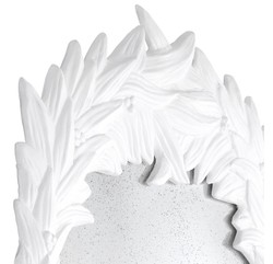 Casa Padrino specchio di lusso bianco / vetro specchio antico 82 x 5 x H. 130 cm - Specchio da Parete nello Stile Coloniale - Collezione di Lusso