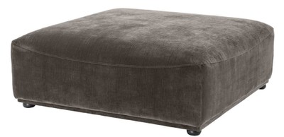 Casa Padrino sgabello di lusso grigio / nero 109 x 109 x H. 42 cm - Sgabello a 4 Angoli - Mobili di Lusso
