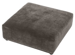 Casa Padrino sgabello di lusso grigio / nero 109 x 109 x H. 42 cm - Sgabello a 4 Angoli - Mobili di Lusso