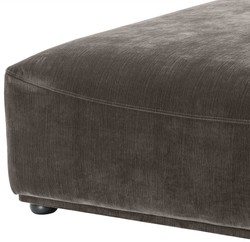 Casa Padrino sgabello di lusso grigio / nero 109 x 109 x H. 42 cm - Sgabello a 4 Angoli - Mobili di Lusso