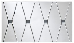 Casa Padrino espejo de pared de diseño con 4 mirillas de 80 x H. 45 cm - Espejo de Salón - Espejo Guardarropía - Espejo de Lujo
