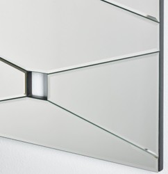 Casa Padrino espejo de pared de diseño con 4 mirillas de 80 x H. 45 cm - Espejo de Salón - Espejo Guardarropía - Espejo de Lujo
