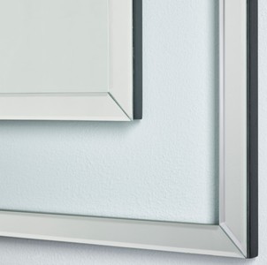 Casa Padrino Designer Wandspiegel 90 x H. 90 cm - Wohnzimmer Spiegel - Garderoben Spiegel - Luxus Möbel