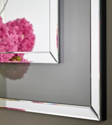Casa Padrino specchio da parete di design 90 x H. 90 cm - Specchio da Salotto - Specchio Guardaroba - Mobili di Lusso