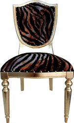Casa Padrino Art Deco - Chaise de salle à manger de luxe Leopard / Or - Meubles d'hôtel de luxe Casa Padrino Art Deco - Chaise de salle à manger de luxe Leopard / Or - Meubles d'hôtel de luxe