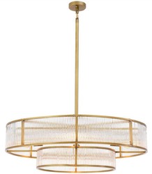Casa Padrino Lustre De Luxe Laiton Antique Ø 90 x H. 27 cm - Lustre Rond - Qualité de Luxe
