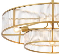 Casa Padrino Lustre De Luxe Laiton Antique Ø 90 x H. 27 cm - Lustre Rond - Qualité de Luxe