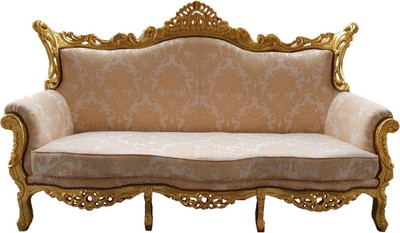 Divano da salotto modello Casa Padrino Baroque 3s / Oro - Living Room Couch Lounge Divano da salotto modello Casa Padrino Baroque 3s / Oro - Living Room Couch Lounge