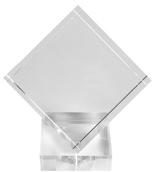 Casa Padrino cube acrylique décoratif de luxe avec support 30 x 30 x H. 30 cm - Décoration de Bureau - Décoration de Salle de Séjour - Qualité de Luxe