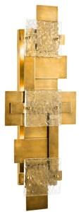 Casa Padrino Luxus Wandleuchte Vintage Messing 29,5 x 11 x H. 77 cm - Wohnzimmer Wandlampe - Exzellente Verarbeitung - Luxus Kollektion
