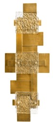Casa Padrino lampada da parete di lusso ottone vintage 29,5 x 11 x H. 77 cm - Lampada da Parete per Soggiorno - Eccellente Fattura - Collezione di Lusso