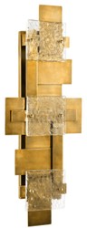 Casa Padrino lampada da parete di lusso ottone vintage 29,5 x 11 x H. 77 cm - Lampada da Parete per Soggiorno - Eccellente Fattura - Collezione di Lusso