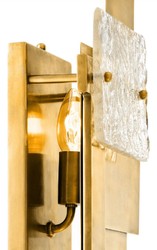 Casa Padrino lampada da parete di lusso ottone vintage 29,5 x 11 x H. 77 cm - Lampada da Parete per Soggiorno - Eccellente Fattura - Collezione di Lusso