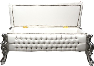 Baroque Casa Padrino Baroque (Coffre) Blanc / Argent avec strass Bling Bling - Banc Coffre Coffre Antique - Mobilier Baroque Baroque Casa Padrino Baroque (Coffre) Blanc / Argent avec strass Bling Bling - Banc Coffre Coffre Antique - Mobilier Baroque