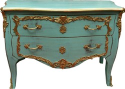 Tocador barroco Casa Padrino Turquesa / Oro Estilo antiguo 130 cm - Hecho a mano de madera maciza - Edición limitada Tocador barroco Casa Padrino Turquesa / Oro Estilo antiguo 130 cm - Hecho a mano de madera maciza - Edición limitada