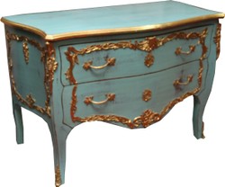Tocador barroco Casa Padrino Turquesa / Oro Estilo antiguo 130 cm - Hecho a mano de madera maciza - Edición limitada Tocador barroco Casa Padrino Turquesa / Oro Estilo antiguo 130 cm - Hecho a mano de madera maciza - Edición limitada