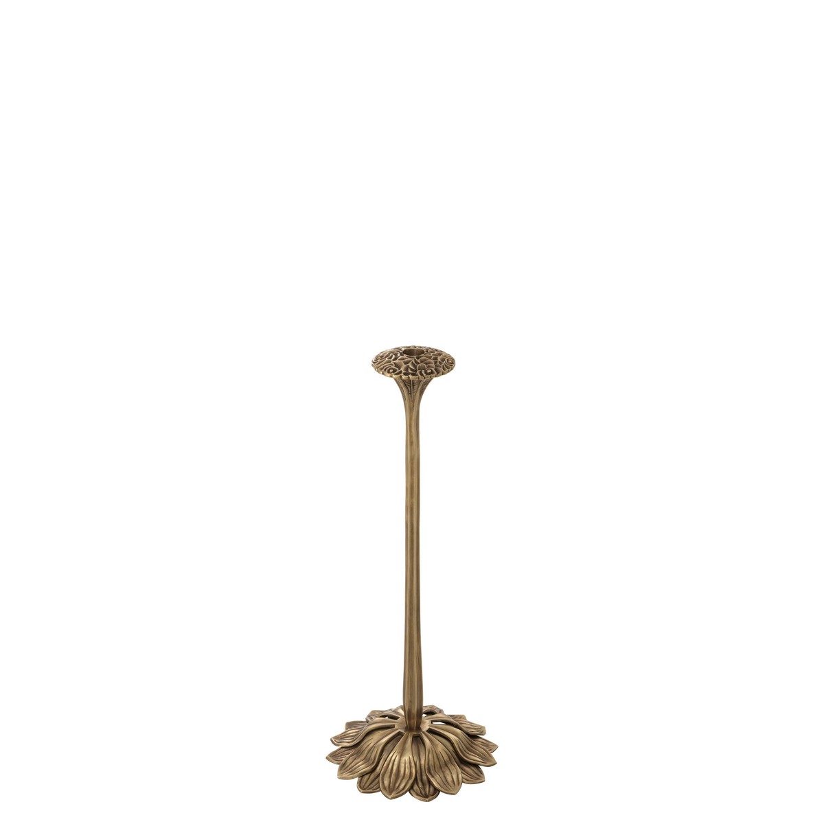 Portacandele di lusso Casa Padrino vintage ottone / nero 19 x H. 47 cm - qualità di lusso