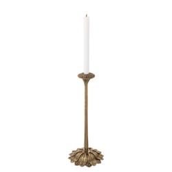Casa Padrino Luxury Candle Holder Vintage Brass / Black 19 x H. 47 cm - Luxury Quality