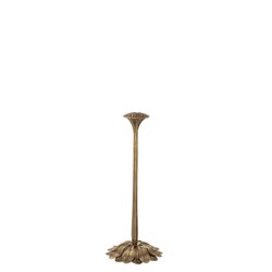Casa Padrino Luxury Candle Holder Vintage Brass / Black 19 x H. 47 cm - Luxury Quality
