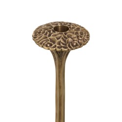Casa Padrino Luxury Candle Holder Vintage Brass / Black 19 x H. 47 cm - Luxury Quality
