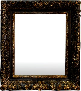 Miroir mural baroque Casa Padrino Noir / Or H85 x 73 cm - Miroir aspect antique Miroir mural baroque Casa Padrino Noir / Or H85 x 73 cm - Miroir aspect antique