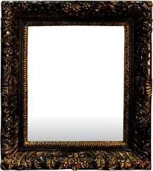 Specchio da parete barocco Casa Padrino Nero / Oro H85 x 73 cm - Specchio effetto antico