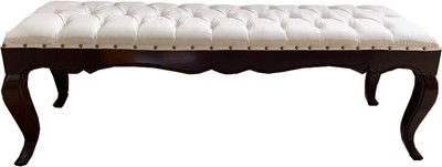 Panca da pranzo barocca di lusso Casa Padrino in crema chiaro / marrone 140 cm - Panca barocco hotel - Qualità di lusso Panca da pranzo barocca di lusso Casa Padrino in crema chiaro / marrone 140 cm - Panca barocco hotel - Qualità di lusso