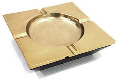 Casa Padrino ashtray antique brass 15 x 15 cm - Square Aluminum Ashtray - Deco Accessories