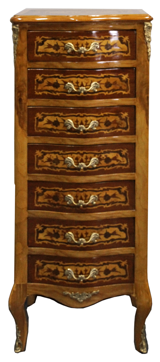 Casa Padrino Barock Kommode Intarsien Mahagoni Braun Vogelaugen Ahorn 7 Schubladen Bronze Baroque Chest of Drawers Mahagony Casa Padrino Barock Kommode Intarsien Mahagoni Braun Vogelaugen Ahorn 7 Schubladen Bronze Baroque Chest of Drawers Mahagony