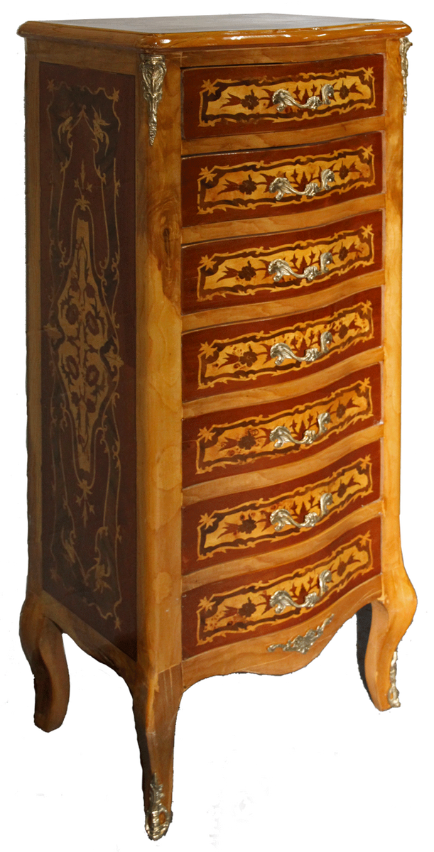 Casa Padrino Barock Kommode Intarsien Mahagoni Braun Vogelaugen Ahorn 7 Schubladen Bronze Baroque Chest of Drawers Mahagony Casa Padrino Barock Kommode Intarsien Mahagoni Braun Vogelaugen Ahorn 7 Schubladen Bronze Baroque Chest of Drawers Mahagony