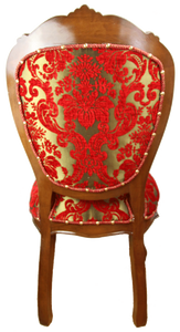Casa Padrino Luxus Barock Esszimmer Stuhl Rot / Gold / Braun Antik Look 54 x 57 x H. 107 cm - Luxus Hotel Möbel - Made in Italy