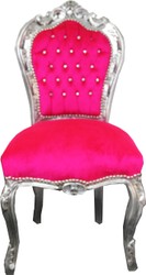 Casa Padrino Barock Stuhl Pink Silber mit Bling Bling Glitzersteinen Stühle Esszimmer Möbel Interior Baroque Dining Chair Chairs Furniture Interior Rhinestones Luxury Silver Casa Padrino Barock Stuhl Pink Silber mit Bling Bling Glitzersteinen Stühle Esszimmer Möbel Interior Baroque Dining Chair Chairs Furniture Interior Rhinestones Luxury Silver