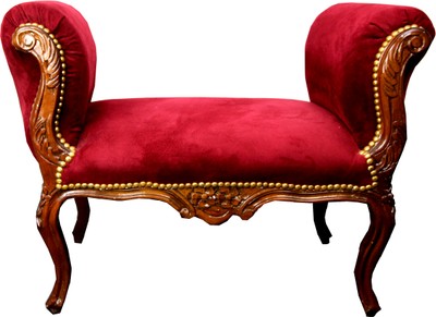 Casa Padrino Baroque stool Stool Bordeaux / Brown - bench furniture