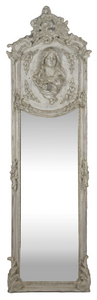 Casa Padrino Miroir Mural Baroque de Luxe Madonna Gris 55 x H. 175 cm - Solide et Lourd - Miroir de Style Antique Casa Padrino Miroir Mural Baroque de Luxe Madonna Gris 55 x H. 175 cm - Solide et Lourd - Miroir de Style Antique