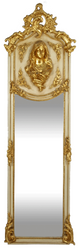 Casa Padrino Espejo de Pared Barroco de Lujo Madonna Crema / Oro 55 x H. 175 cm - Sólido y Pesado - Espejo de Estilo Antiguo Casa Padrino Espejo de Pared Barroco de Lujo Madonna Crema / Oro 55 x H. 175 cm - Sólido y Pesado - Espejo de Estilo Antiguo