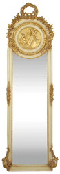 Casa Padrino Barock Spiegel Creme / Gold barock spiegel creme gold, barock wandspiegel creme gold, creme goldener barock spiegel, prunkvoller barock wandspiegel, barock garderoben spiegel, barock wohnzimmer spiegel, barock schlafzimmer spiegel, barock möbel