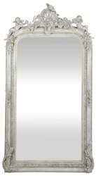 Casa Padrino specchio barocco a parete bianco antico 85 x H. 160 cm - Magnifico Specchio Barocco con Splendidi Ornamenti e Figure Decorative di Angeli Casa Padrino specchio barocco a parete bianco antico 85 x H. 160 cm - Magnifico Specchio Barocco con Splendidi Ornamenti e Figure Decorative di Angeli