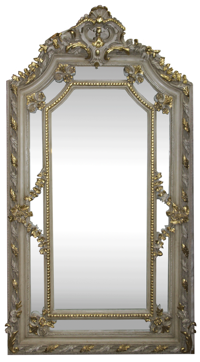 Casa Padrino Barock Spiegel Creme Antik Stil / Gold barock spiegel creme antik stil, barock wandspiegel creme antik stil, antik cremefarbener barock spiegel, barock garderoben spiegel, barock wohnzimmer spiegel, barock schlafzimmer spiegel, barock möbel