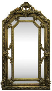 Casa Padrino baroque wall mirror gold 115 x H. 215 cm - Magnificent Baroque Mirror with Beautiful Decorations - Furniture in Baroque Style