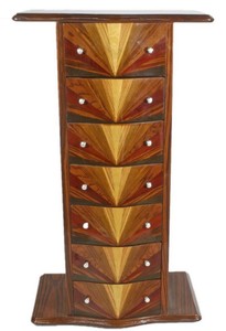 Casa Padrino Art Deco Mahogany Dresser with 7 Drawers and Storage Surface Brown 70 x 40 x H. 120 cm - Art Deco Furniture