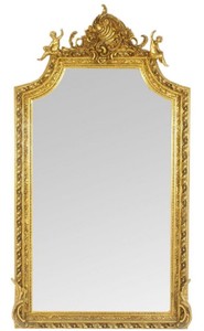 Casa Padrino Baroque Wall Mirror Mirror Gold 100 x H. 180 cm - Antique Style Mirror - Noble & Sumptuous - Furniture in Baroque Style