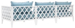 Casa Padrino Luxus Sofa Ocean Club Weiß / Hellblau