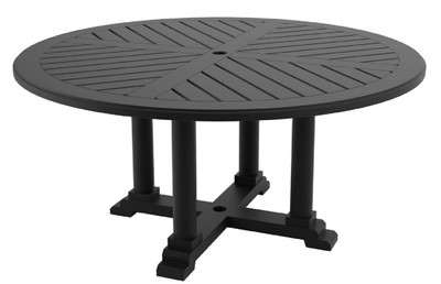 Casa Padrino Luxus Esstisch Bell Rive Ø 160 cm Mattschwarz