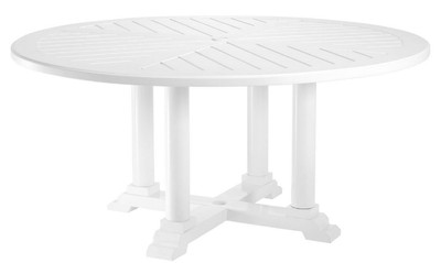 Casa Padrino Luxus Esstisch Bell Rive Ø 160 cm Weiß
