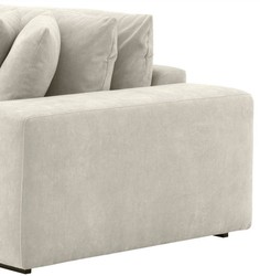 Casa Padrino Luxus Wohnzimmer Sofa Vista Grande Sandfarben / Schwarz