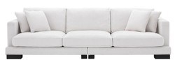 Casa Padrino sofá de sala de estar de lujo con cojines blanco / negro 284 x 110 x H. 85 cm - Muebles de Sala de Estar - Colección de Lujo